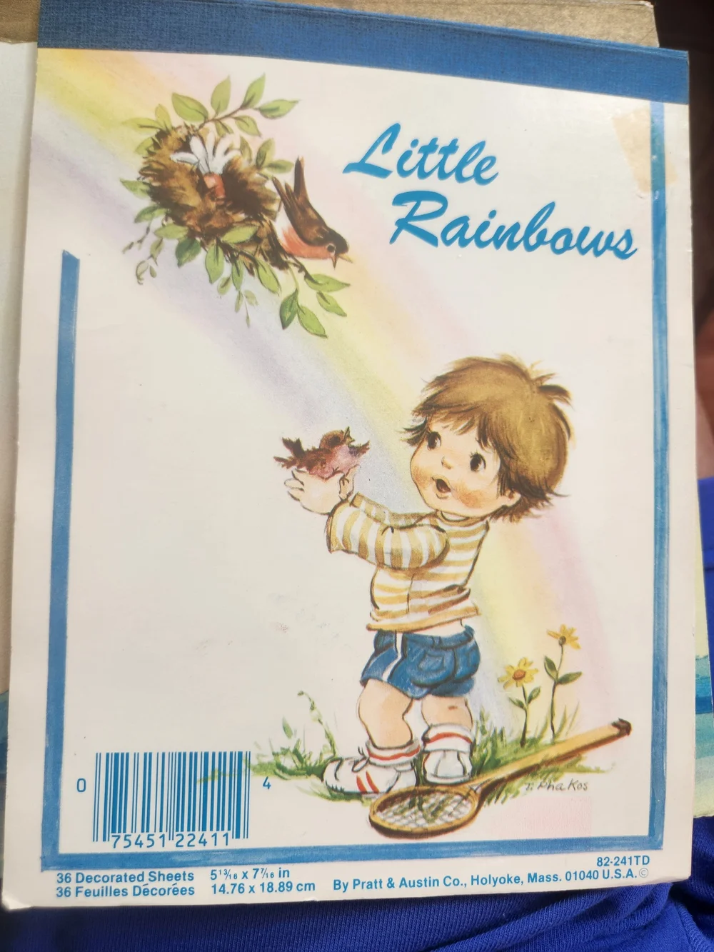 3 vintage 1970's notepads. Flamingoes, Rainbows, Critters